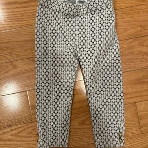 Janie and Jack black and white geometric patterned leggings
